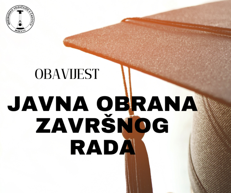 Javna obrana završnog rada 2