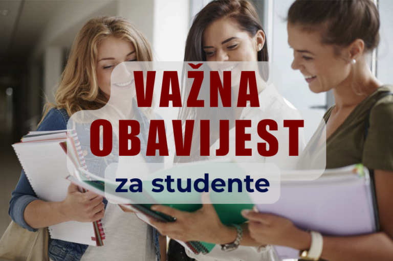 Važna obavijest za studente new