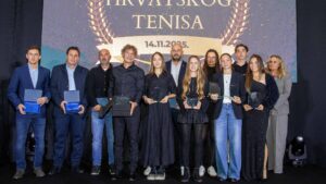 Studentica Antonija Ružić i viši predavač dr. sc. Tomislav Hublin primili iznimna priznanja za najbolje igrače i trenere u 2025. godini na Noći hrvatskog tenisa