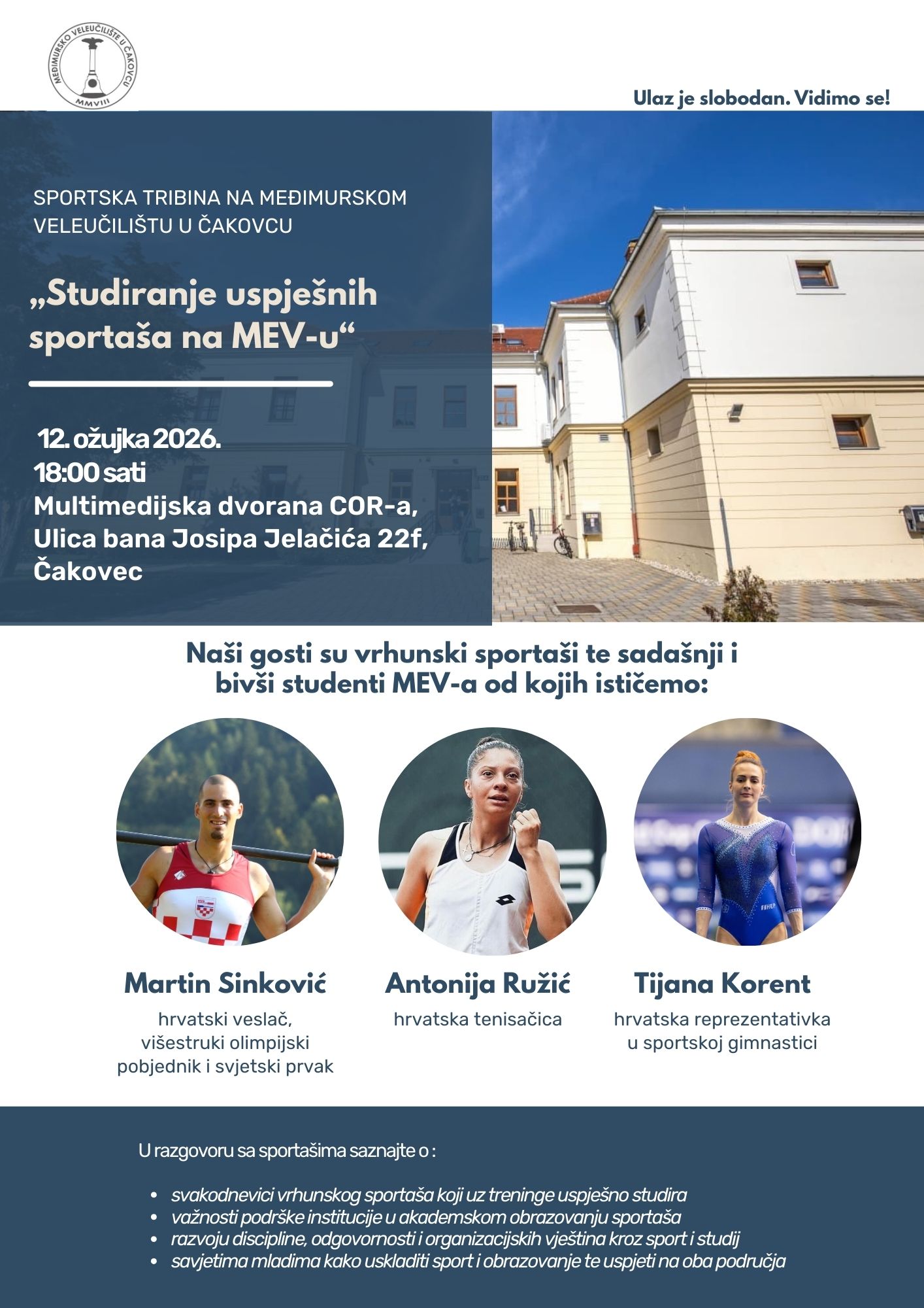 Studiranje uspješnih sportaša na MEV-u