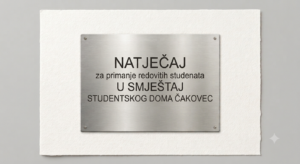 Otvoren je Natječaj za dodjelu prava na subvencionirano stanovanje u&nbsp; Studentskom domu Čakovec u akademskoj godini 2026./2027.